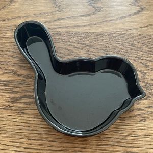 Nora Fleming 100% Melamine Bird Dish, Black, NWOT